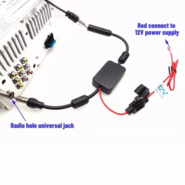 Adapatador AM FM Antena Som Simplificado Auto Rádio 1Din 2Din NOVAS