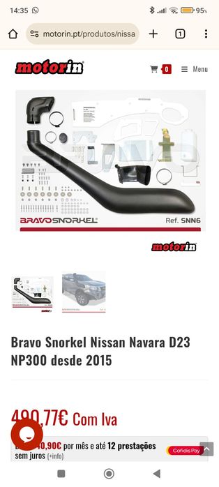 Vendo snorkel bravo Nissan Navara D23