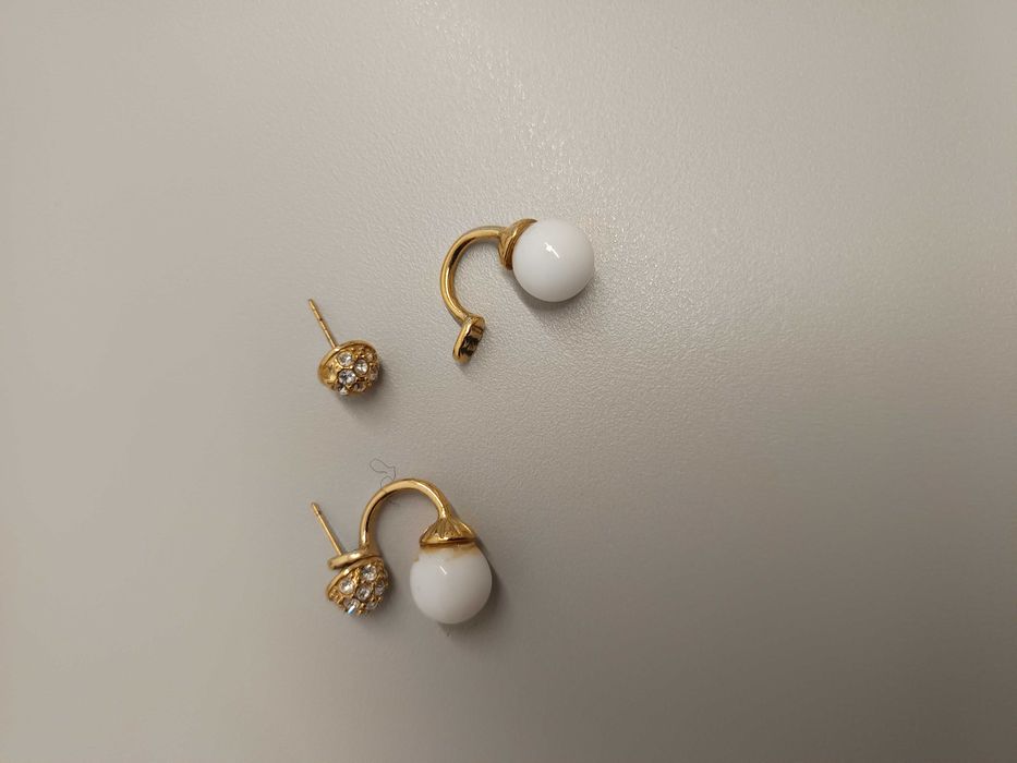 Conjunto Novo, Fio, pendente vidro de Murano (Itália) e Brincos duplos