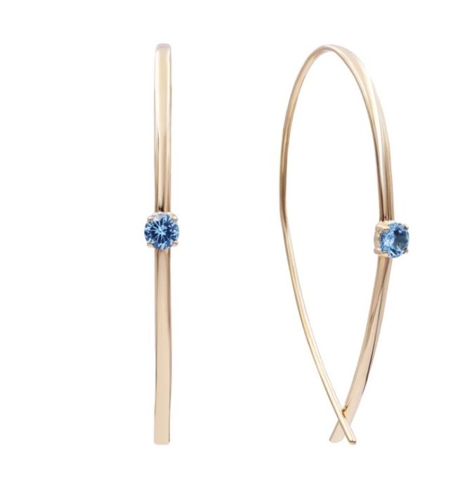 Сережки заводские 585 пробы с топазом 3,49 гр.
