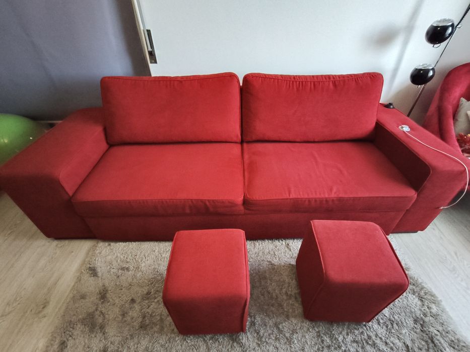 Sofa cama Bordeaux como nova da Conforama