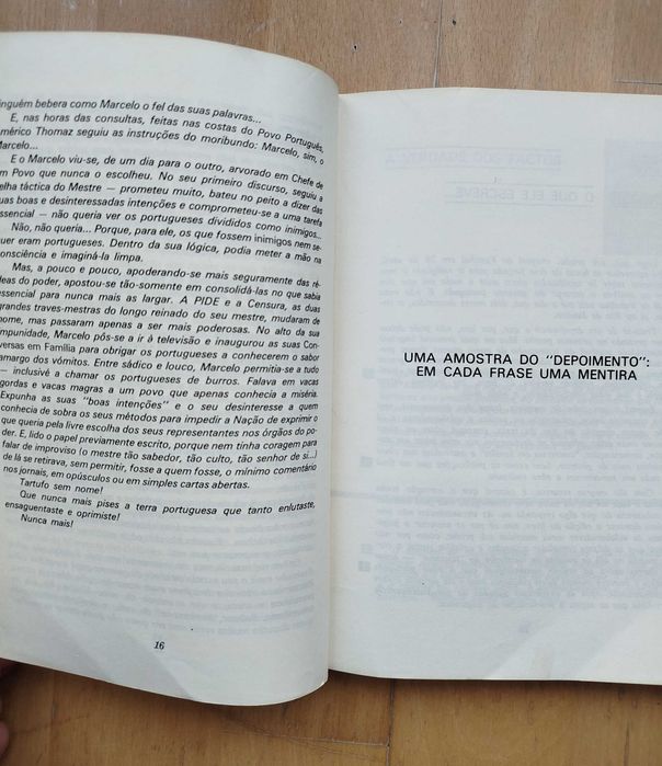 Livro Antigo "As Mentiras de Marcello Caetano"