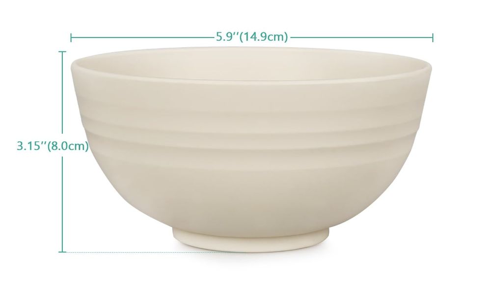Zestaw 4 kolorowych miseczek z tworzywa 710ml Greentainer