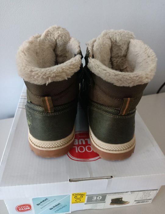 Cool Club, Buty zimowe chłopięce, pachnące, zielone, ocieplane, Zdrowa Stopa, podeszwa Bio-Protect