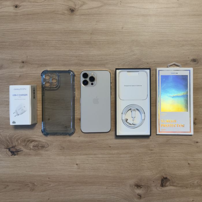 Idealny! Bateria 100%! Paragon! Komplet! iPhone 13 Pro Max Gold Złoty