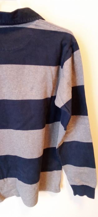 Polo Gant 13/14 anos riscas azul e cinza