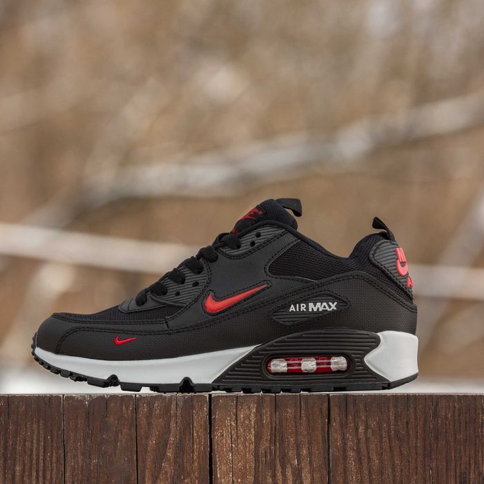 Кросівки Nike Air Max 90 Black/Red premium | Кроссовки Найк чоловічі