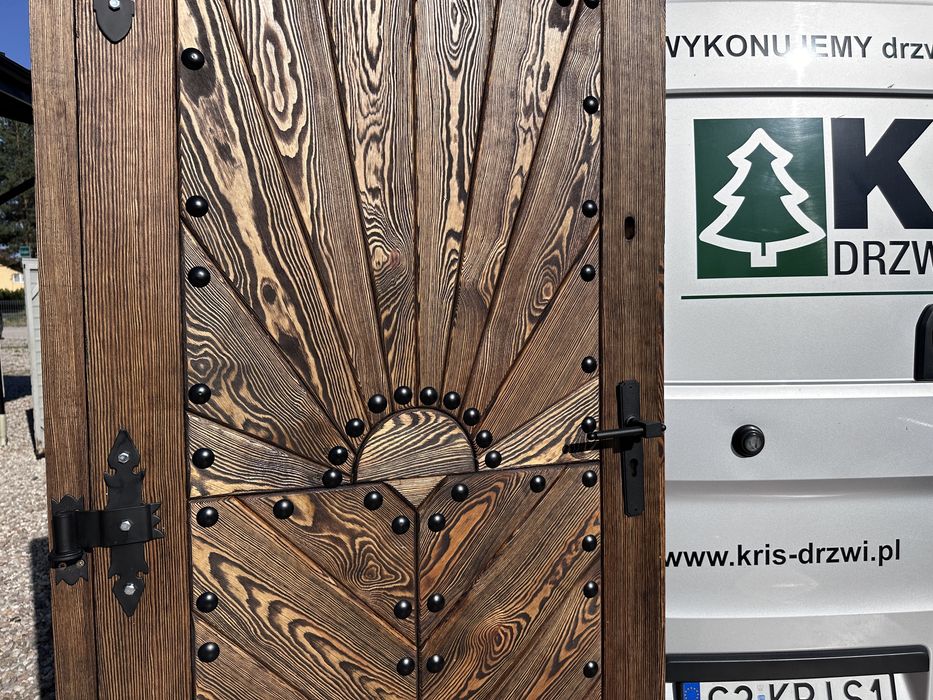 Drzwi zewnętrzne drewniane OD RĘKI GÓRALSKIE Cała Polska Na Wymiar