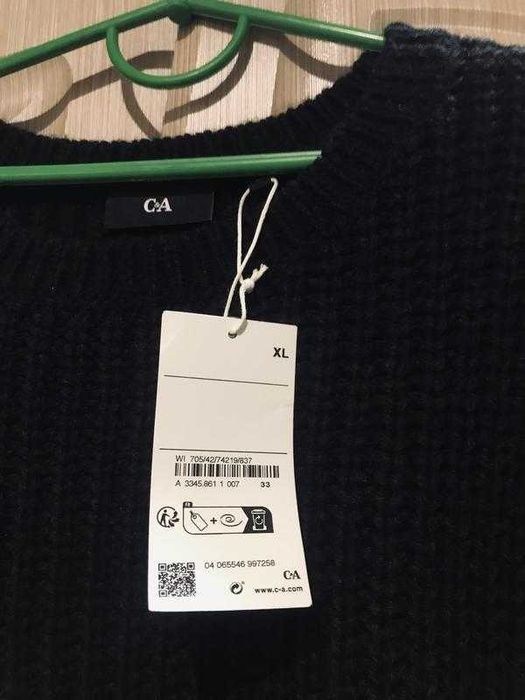 Светри c&a нові теплющі батали сірий та чорний німеччина 58-66