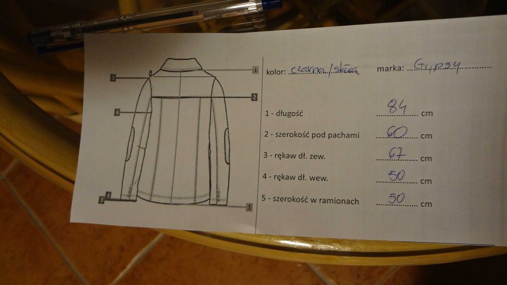 Kurtka skórzana - Gypsy, czarna, XL