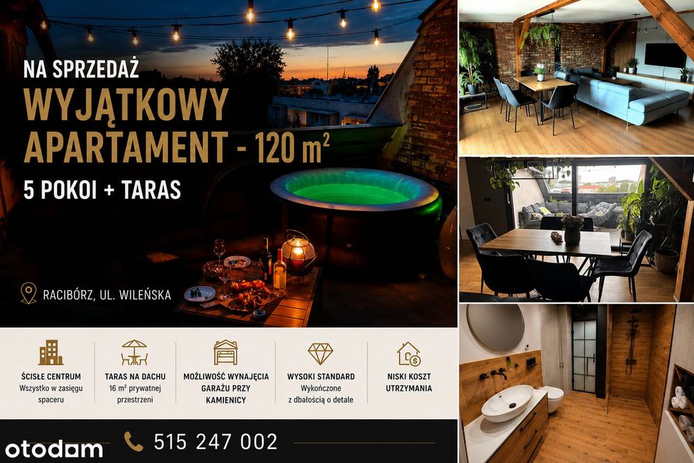 Apartament Premium | 120 m² | 5 pokoi | Taras 16 m² z jacuzzi