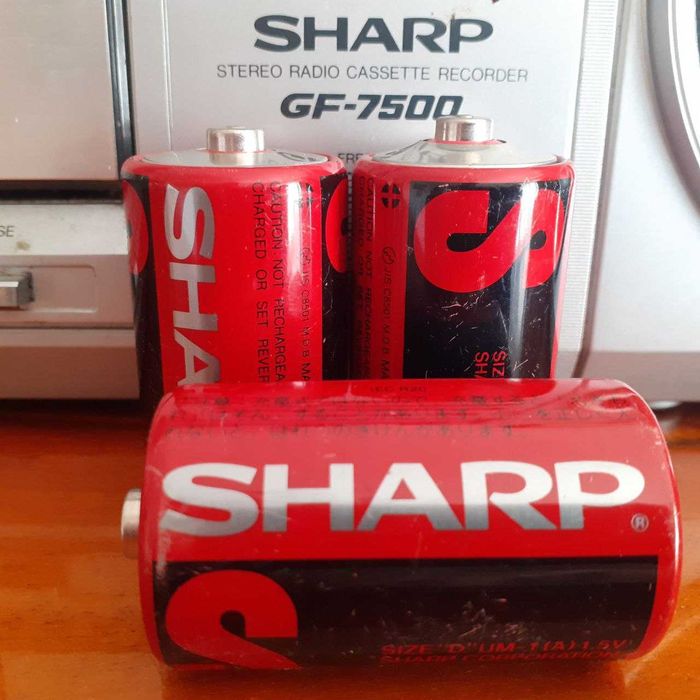 SHARP фірмені батарейки магнітоли  JIS C8501 MDB size "D" UM-1(A) 1,5V