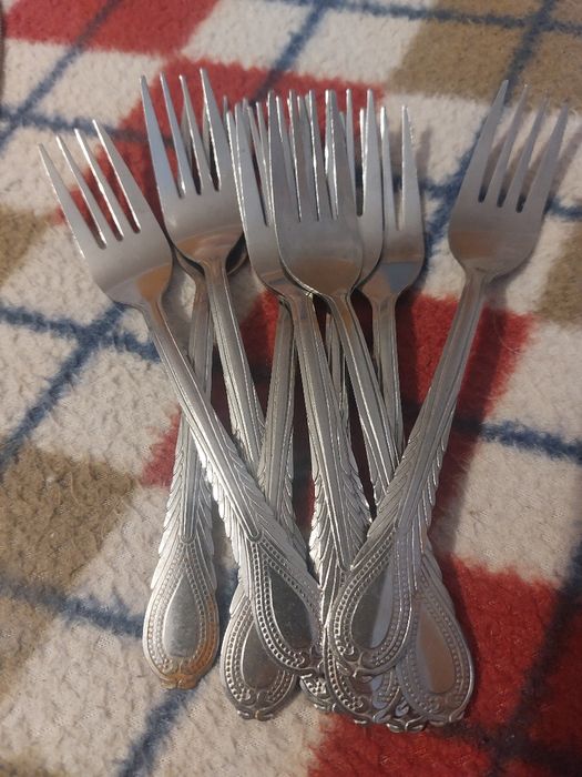 Zestaw mini sztućców do deserów vintage nowe