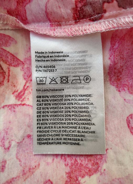 Лёгкое, летнее платье миди в абстрактный принт h&m