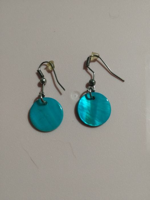 Сережки бірюза натуральна диски