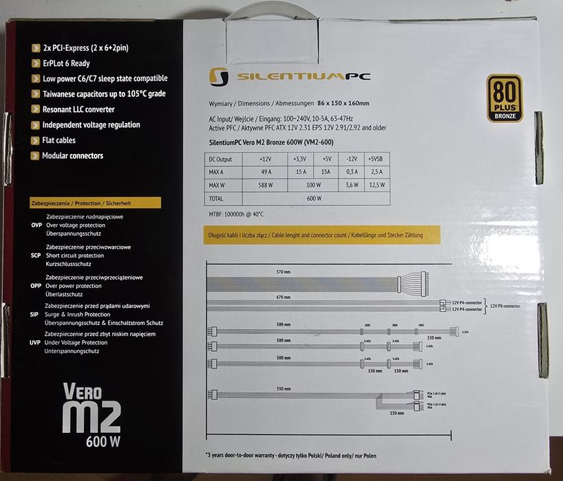 Zasilacz  do komputera 600w