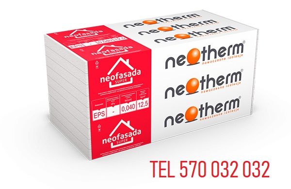 Styropian biały Neotherm Neofasada Super 040 – różne grubości - dostawa