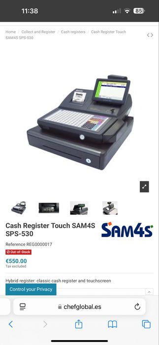 Caixa registadora sam4s