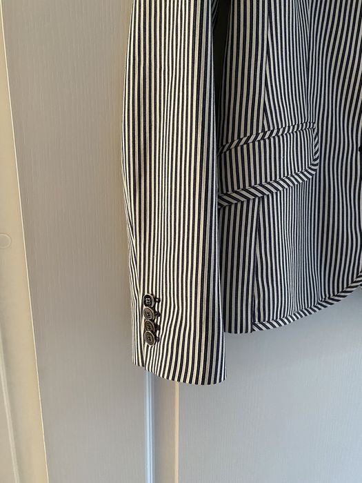 Mango zakiet marynarka biurowy elegancki w paski