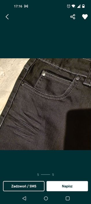 Spodnie damskie jeans, czarne , Rozmiar 38