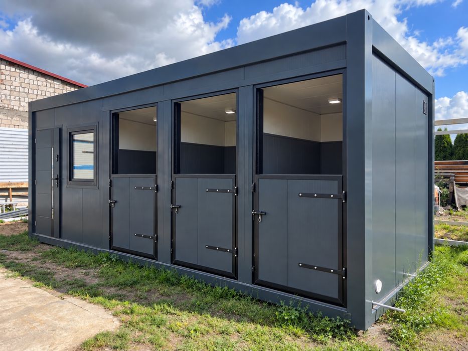 Boks dla koni 3x7 m | Stajnia modułowa | Kontener dla koni | PRODUCENT