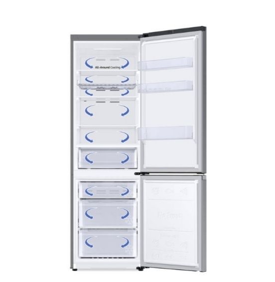 Frigorífico Combinado SAMSUNG RB36T672CS9 (No Frost - 193.5 cm - 360 L - Inox)