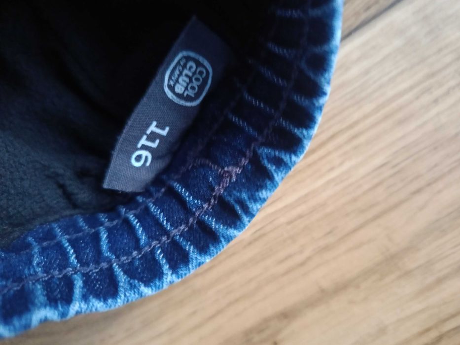 Spodnie 116 jeansowe ocieplane