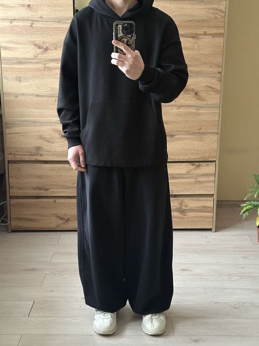 Худі кофта з капюшоном чорна оверсайз Zara L XL , Л ХЛ oversize