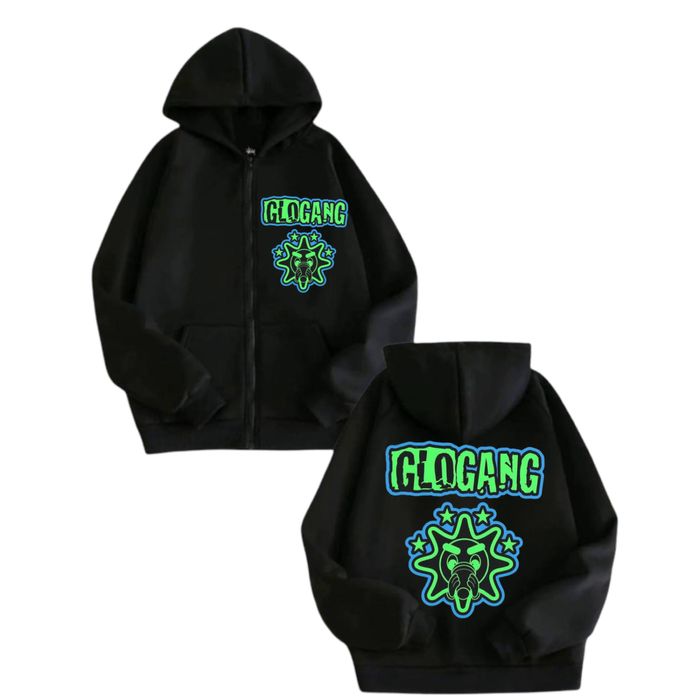 Зип- Худи Glo Gang Logo унисекс гло гэнг толстовка кофта лонгслив New