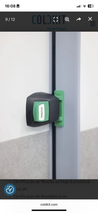 Camera de refrigeracao