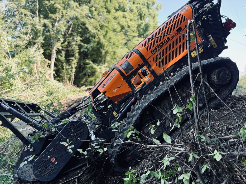 ENERGREEN RoboPLUS  Najmocniejszy mulczer gąsienicowy na rynku, 100 KM, mulczer samobieżny