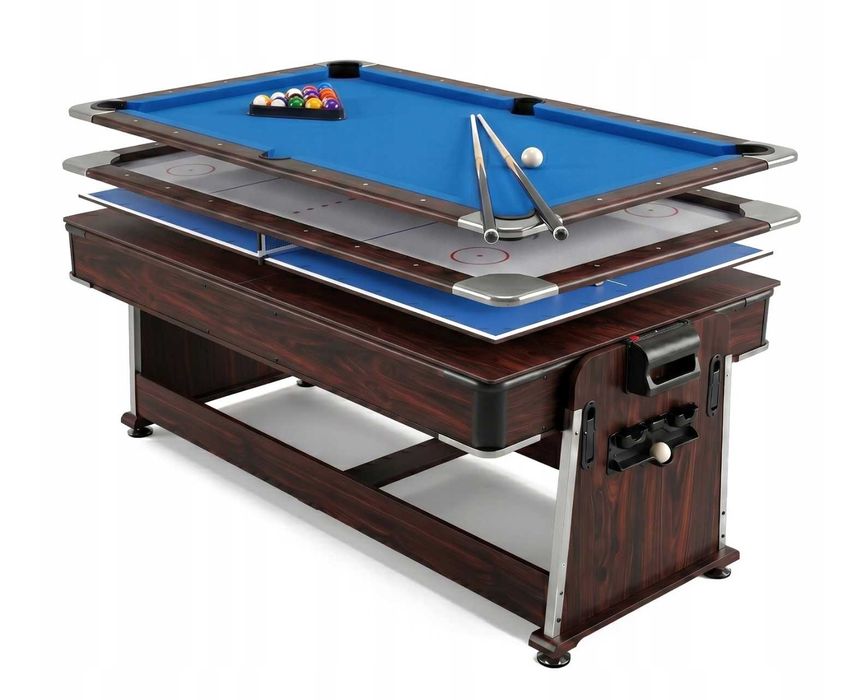 Stół do gry 4w1 gier Bilard Cymbergaj Ping-pong wielofunkcyjny duży 7,5FT ok. 150kg