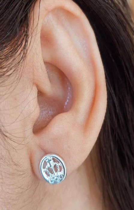 Conjunto coroa foleado prata 925, com zirconia, semijoia de qualidade.