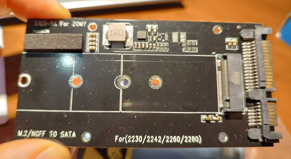 Adaptador ssd m.2 para sata
