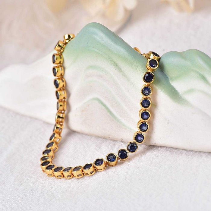 Bracelete Prata - Safira - Certificada