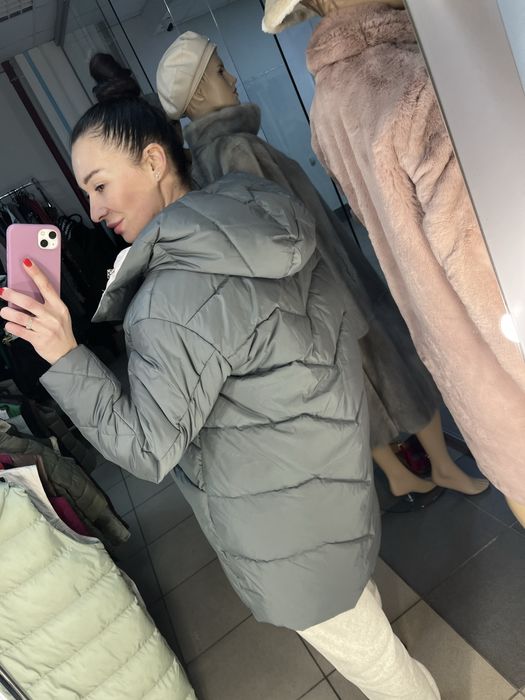 Розпродаж ! Демісезона  курточка подовжена колір полинь розмір XS-S