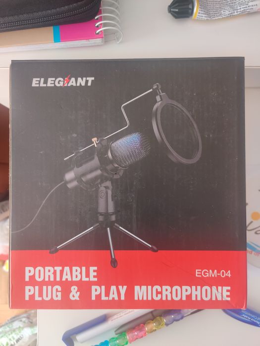 Microphone USB Elegiant EGM-04 – Plug & Play