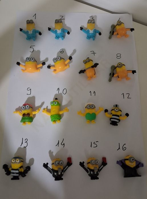 Lote da coleção de Minions do McDonald's 2019