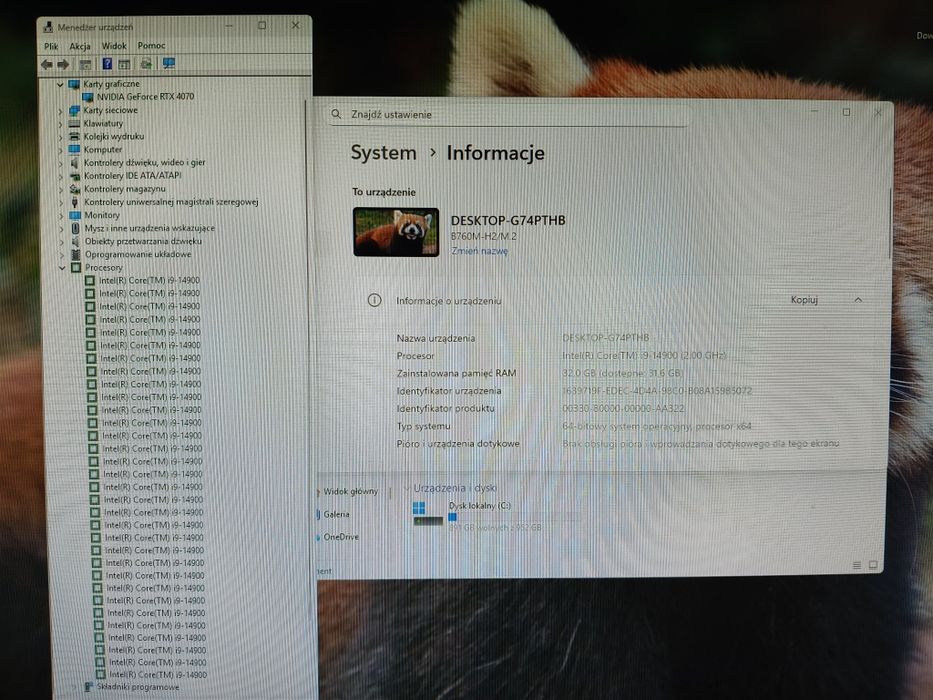 Komputer Gamingowy i9-14900,32 GB RAM DDR5,RTX 4070/5070 Asus Pro Art
