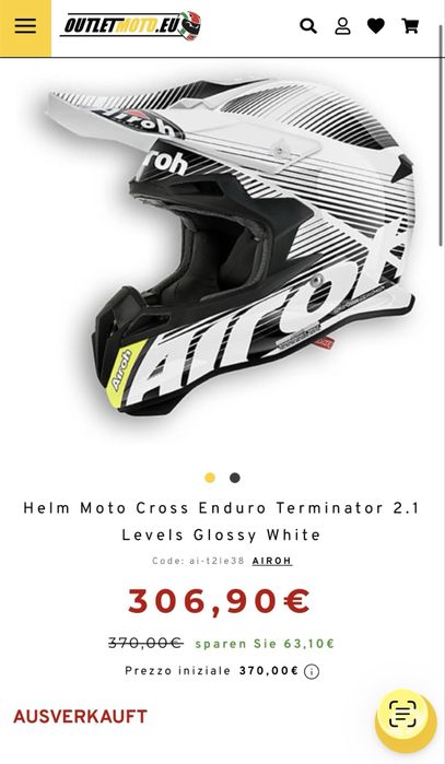 Airoh Terminator 2.1кросовий шолом, мотошолом ендуро,шлем мото, шолом,