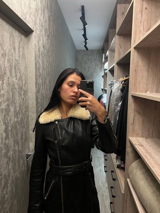 Пальто шкіряне Burberry оригінал