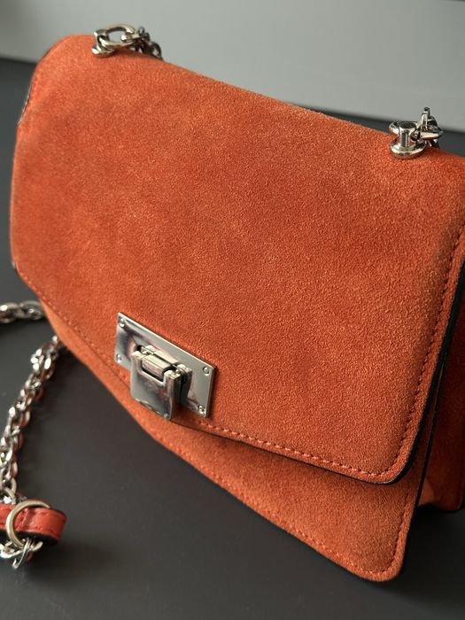 Сумка манго натуральна замша
