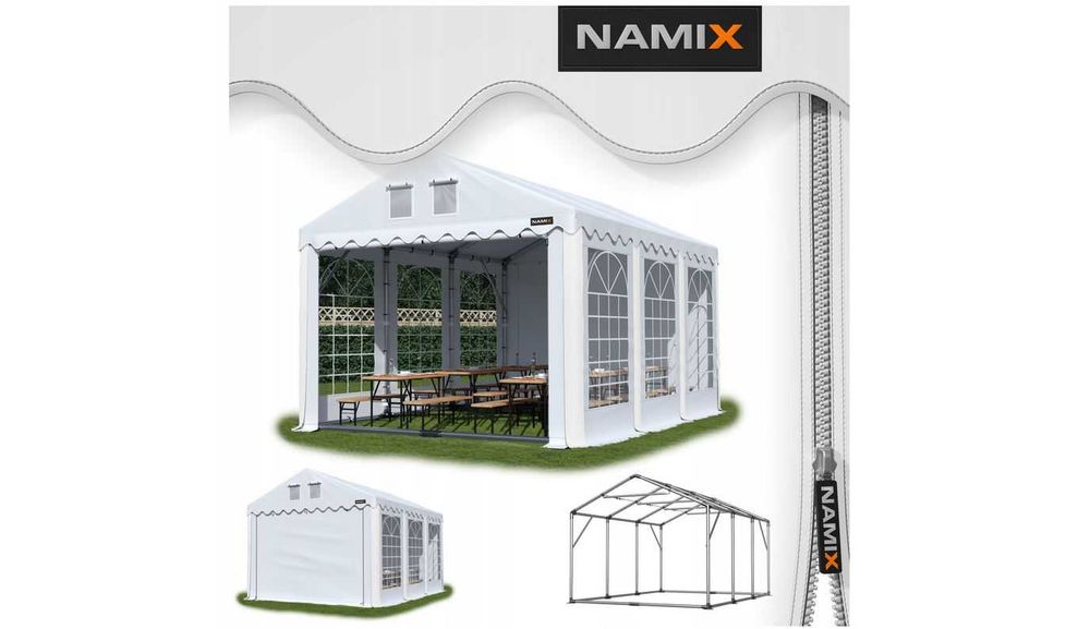 Namiot PRESTIGE 3x6-2,6m ogrodowy imprezowy garaż wzmocniony PVC 560g