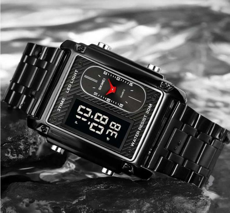 Чоловічий Годинник Skmei Petros 1868 Black Чорний Наручний