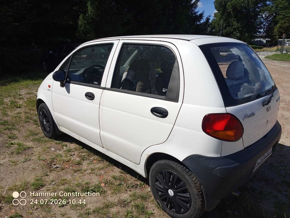 Daewoo Matiz, 92tyś. km, biały, pięciodrzwiowy sprawny 2001