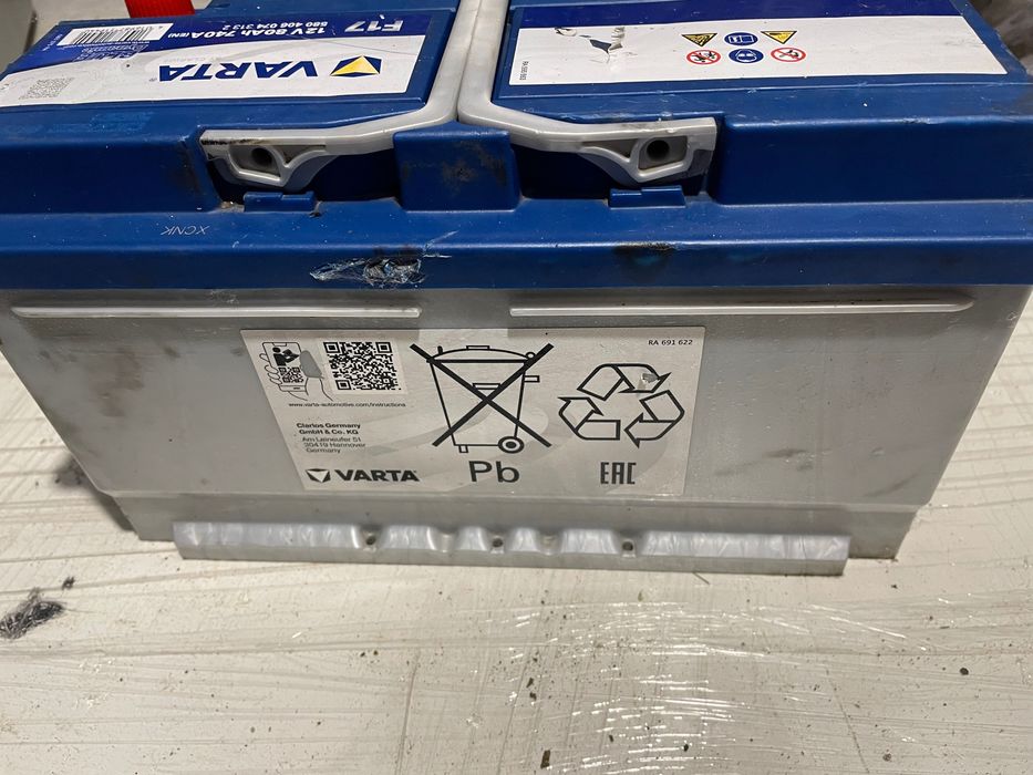 Акумулятор Varta F17 12v 80Ah 740A серпень 2023