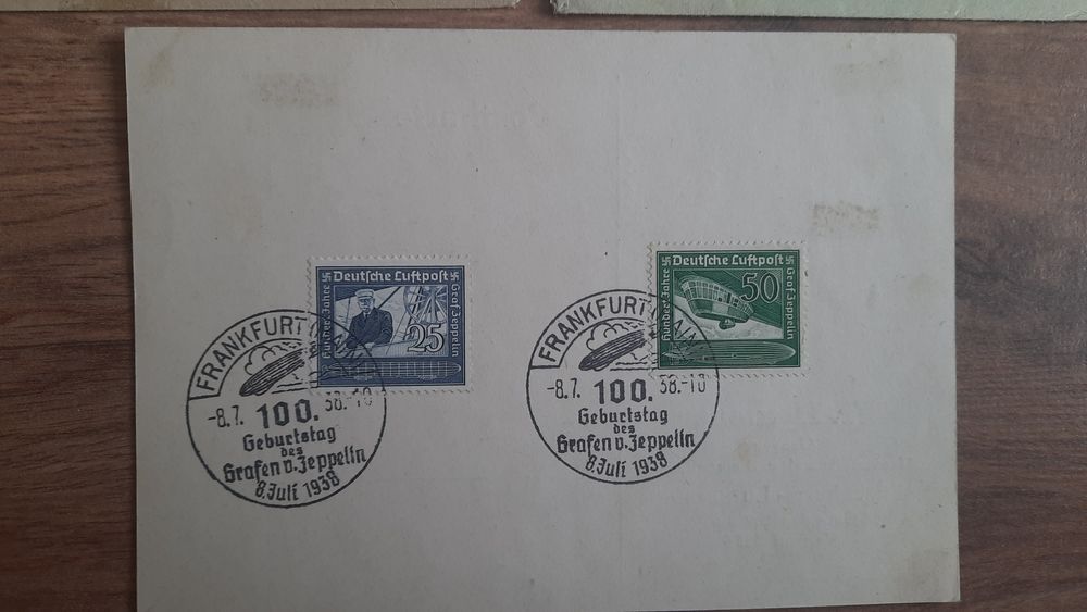 znaczki pocztowe niemcy. zeppelin luftpost