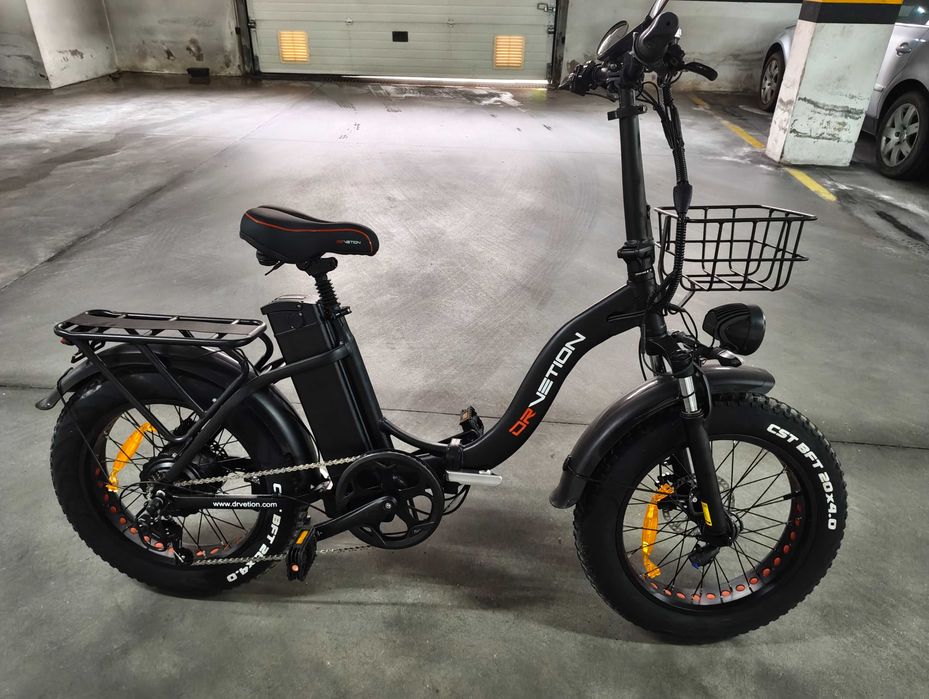 bicicleta elétrica drvetion, 1000w, fat tire, só 20km, com garantia