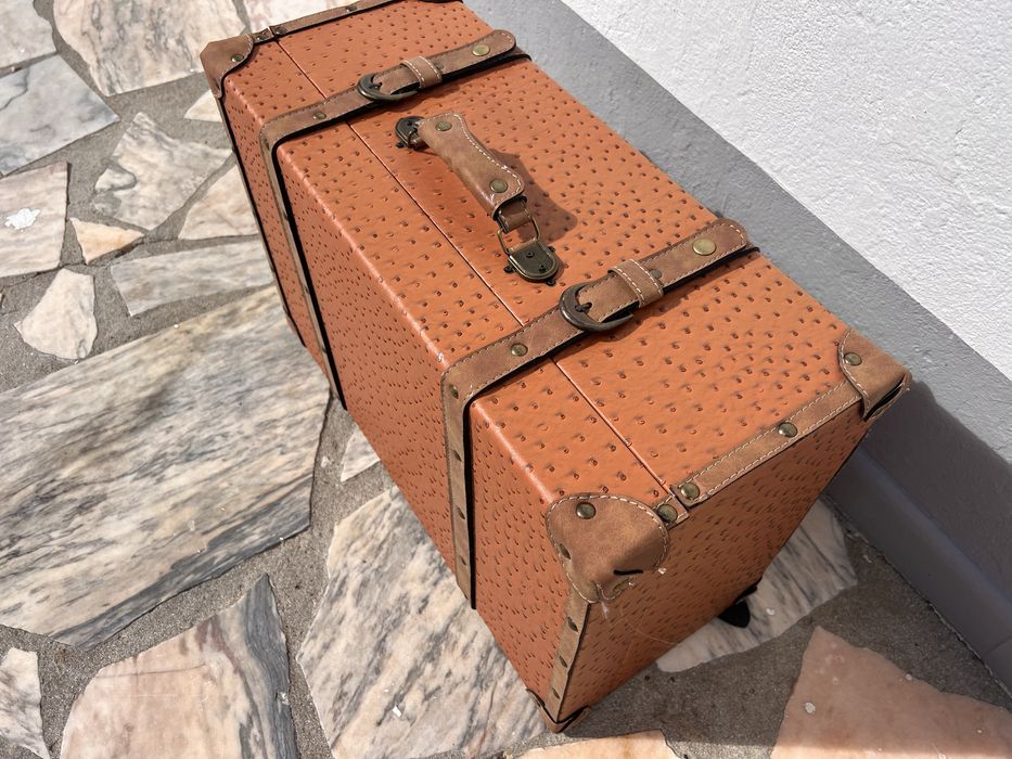 Mala viagem nova imitacao pele avestruz