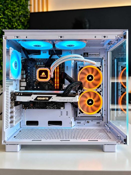 PC Gamer i5-14400F + RTX 2060 Super — visual aquário, RGB no painel